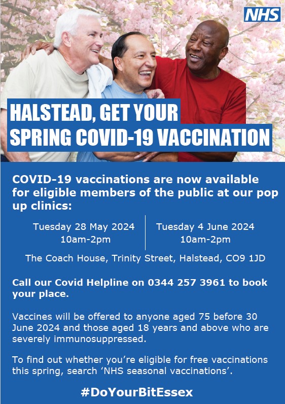 Spring Covid Booster pop up clinic for all eligible patients